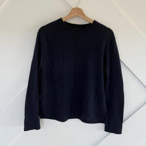 Jenni Kayne Women's Navy Crew Neck Sweater XS Wool Cashmere Blend